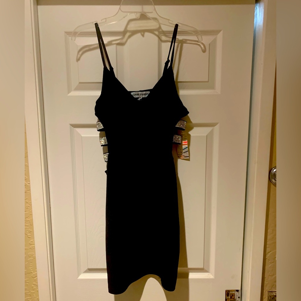 Black Spaghetti Strapped Dress